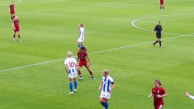 Action from Brighton v Liverpool, Sep 23 018 (Photo: Sent Her Forward)